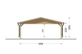 Cochera doble de madera CLASSIC DUO, 6x6 m, 36 m² specification 2