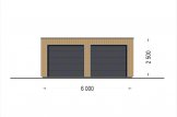 Garaje de madera doble de techo plano STELA DUO F (estructura de madera), 6x6 m, 36 m² specification 2