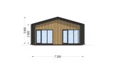 Casa de madera para vivir ROBERTA RV (Aislada PLUS, 44 mm + revestimiento), 95 m² specification 3