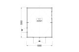 Garaje de madera CLASSIC S (44 mm), 5x6 m, 30 m² specification 1