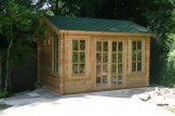 Caseta de jardín de madera POOLHOUSE (Aislada, 44+44 mm), 4x3 m, 12 m² customer 2