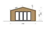 Caseta de jardín de madera PIA S (34 mm + revestimiento), 5x5 m, 25 m² specification 2