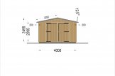 Garaje de madera LORA (estructura de madera), 4x6 m, 24 m² specification 2