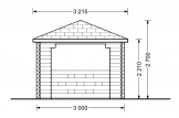 Cenador de madera (44 mm), 3x3 m, 9 m² specification 3