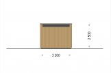Garaje de madera de techo plano STELA F (estructura de madera), 3.2x5.2 m, 16.6 m² specification 4