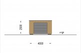 Garaje de madera de techo plano SILVIA F (34 mm + revestimiento), 4x6 m, 24 m² specification 2