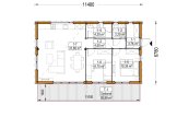 Casa prefabricada para vivir CARLA PV (Aislada PLUS, 44 mm + revestimiento), 66 m² specification 1
