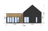 Casa de madera para vivir MIRABEL RV (Aislada PLUS, 44 mm + revestimiento), 70 m² specification 2