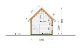 Casa de madera para vivir KARINA RV (Aislada PLUS, 44 mm + revestimiento), 46 m² specification 7