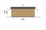 Garaje de madera LORA (estructura de madera), 4x6 m, 24 m² specification 5