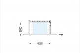 Garaje de madera de techo plano SILVIA F (34 mm + revestimiento), 4x6 m, 24 m² specification 6