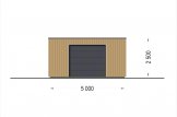 Garaje de madera de techo plano STELA F (estructura de madera), 5x6 m, 30 m² specification 2