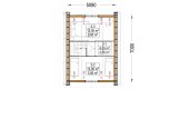 Casa de madera para vivir KARINA (Aislada, 34 mm + revestimiento), 46 m² specification 2