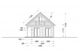 Casa de madera con porche AURA S (44+44 mm), 100 m² + 35 m² specification 3