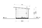 Caseta de jardín de madera DREUX con tejado plano (34 mm), 4x3 m, 12 m² specification 6