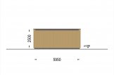 Garaje de madera doble de techo plano SILVIA DUO F (34 mm + revestimiento), 6x6 m, 36 m² specification 4