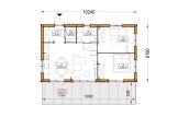 Casa de madera para vivir SELENE RV (Aislada PLUS, 44 mm + revestimiento), 54 m² specification 1