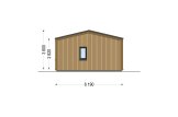 Casa de madera para vivir NICOLE RV (Aislada PLUS, 44 mm + revestimiento), 67 m² specification 3
