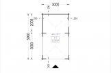 Cenador de madera FLORA (28 mm), 3x5 m, 15 m² specification 1
