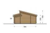 Garaje de madera doble TWIN DUO (44 mm), 6x6 m, 36 m² specification 3
