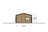 Casa de madera para vivir SELENE RV (Aislada PLUS, 44 mm + revestimiento), 54 m² specification 3