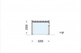 Garaje de madera de techo plano SILVIA F (34 mm + revestimiento), 3.2x5.2 m, 16.6 m² specification 6