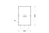 Garaje de madera de techo plano MODERN (44 mm), 4x6 m, 24 m² specification 1