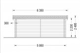 Caseta de jardín de madera STRONGHOLD (44 mm), 3x6 m, 18 m² specification 4