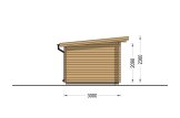 Caseta de jardín de madera con tejado plano LILLE (34 mm), 4x3 m, 12 m² specification 3