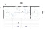 Casa de madera ADALINE S (44 mm), 45 m² specification 1