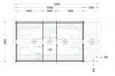 Casa de madera con porche AURA S (44+44 mm), 100 m² + 35 m² specification 2