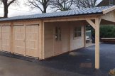 Garaje de madera doble con cochera (44 mm), 6x6 m + 3x6 m (cochera), 54 m² customer 1