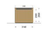 Oficina prefabricada de madera PREMIUM (34 mm + revestimiento), 3x3 m, 9 m² specification 4