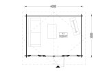 Caseta de jardín de madera OLYMP (34 mm), 4x3 m, 12 m² specification 1