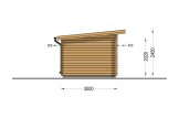 Caseta de jardín de madera DREUX con tejado plano (34 mm), 4x3 m, 12 m² specification 3