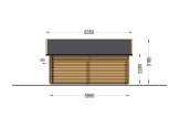 Garaje de madera TWIN (44 mm), 4x6 m, 24 m² specification 3