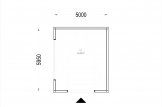 Garaje de madera de techo plano SILVIA F (34 mm + revestimiento), 5x6 m, 30 m² specification 1