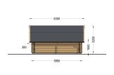 Garaje de madera TEXAS (44 mm), 6x6 m, 36 m² specification 3