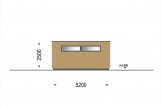 Garaje de madera de techo plano SILVIA F (34 mm + revestimiento), 3.2x5.2 m, 16.6 m² specification 3
