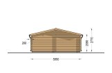Garaje de madera CLASSIC DUO (44 mm), 6x8 m, 48 m² specification 4