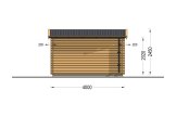Caseta de jardín de madera DREUX con tejado plano (44 mm), 4x3 m, 12 m² specification 4
