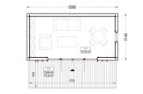Oficina prefabricada de madera PREMIUM (34 mm + revestimiento), 5.95x3 m, 16 m² specification 1