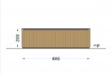 Garaje de madera triple con techo plano SILVIA TRIO F (34 mm + revestimiento), 9x6 m, 54 m² specification 4
