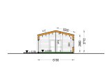 Casa de madera para vivir SELENE RV (Aislada PLUS, 44 mm + revestimiento), 54 m² specification 6