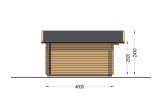 Caseta de jardín de madera DREUX (44 mm), 4x4 m, 16 m² specification 3