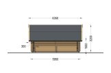 Garaje de madera TEXAS (44 mm), 6x6 m, 36 m² specification 5