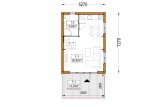 Casa prefabricada para vivir KARINA PV (Aislada PLUS, 44 mm + revestimiento), 46 m² specification 1