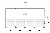 Garaje de madera cuatro SILVIA S (34 mm + revestimiento), 12x6 m, 72 m² specification 1