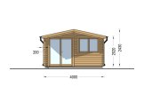 Caseta de jardín de madera WISSOUS (44 mm), 4x3 m, 12 m² specification 2