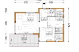 Casa de madera para vivir MALLY RV (Aislada PLUS, 44 mm + revestimiento), 70 m² specification 1